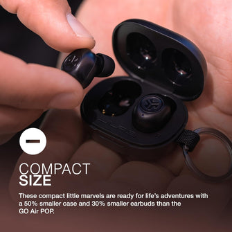 JLab JBuds Mini True Wireless Earbuds, Bluetooth In-Ear Headphones with Mic, 20H Playtime, EQ3 Sound, Multipoint, Charging Case – Black