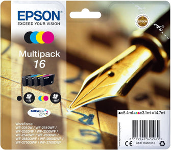 Buy Epson,Epson 16 Pen & Crossword Genuine Multipack, 4-colours Ink Cartridges, DURABrite Ultra Ink - Gadcet UK | UK | London | Scotland | Wales| Ireland | Near Me | Cheap | Pay In 3 | Toner & Inkjet Cartridge Refills