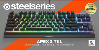 Buy SteelSeries,SteelSeries Apex 3 TKL Wired Gaming Keyboard - Black - Gadcet UK | UK | London | Scotland | Wales| Ireland | Near Me | Cheap | Pay In 3 | Keyboards