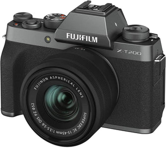 Buy FUJIFILM,Fujifilm X-T200 Mirrorless Camera – XC 15-45mm Lens, Dark Silver - Gadcet UK | UK | London | Scotland | Wales| Near Me | Cheap | Pay In 3 | Mirrorless Digital Cameras