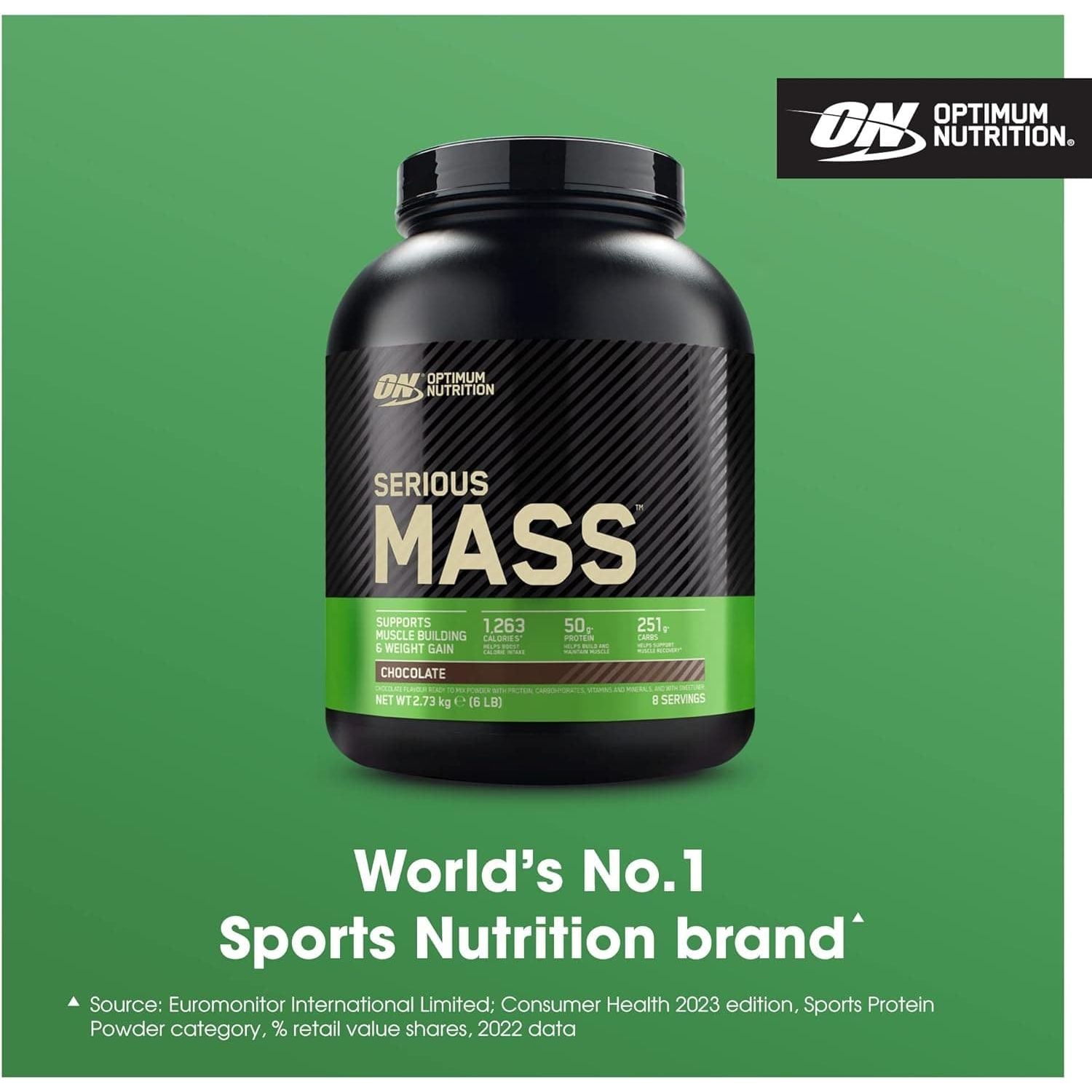 Buy Optimum Nutrition,Optimum Nutrition Serious Mass - Chocolate Flavored High-Calorie Weight Gainer, Protein Powder with 25 Vitamins & Minerals, Creatine & Glutamine, 2.73 kg, 8 Servings - Gadcet UK | UK | London | Scotland | Wales| Ireland | Near Me | Cheap | Pay In 3 | Weight Gainer Protein Powder