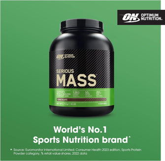 Buy Optimum Nutrition,Optimum Nutrition Serious Mass - Chocolate Flavored High-Calorie Weight Gainer, Protein Powder with 25 Vitamins & Minerals, Creatine & Glutamine, 2.73 kg, 8 Servings - Gadcet UK | UK | London | Scotland | Wales| Ireland | Near Me | Cheap | Pay In 3 | Weight Gainer Protein Powder