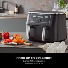 Buy Ninja,Ninja Foodi MAX Dual Zone Digital Air Fryer, 2 Drawers, 9.5L, 6-in-1, Uses No Oil, Max Crisp, Roast, Bake, Reheat, Dehydrate, Cook 8 Portions, Non-Stick Dishwasher Safe Baskets, Black AF400UK - Gadcet UK | UK | London | Scotland | Wales| Near Me | Cheap | Pay In 3 | Kitchen Appliances