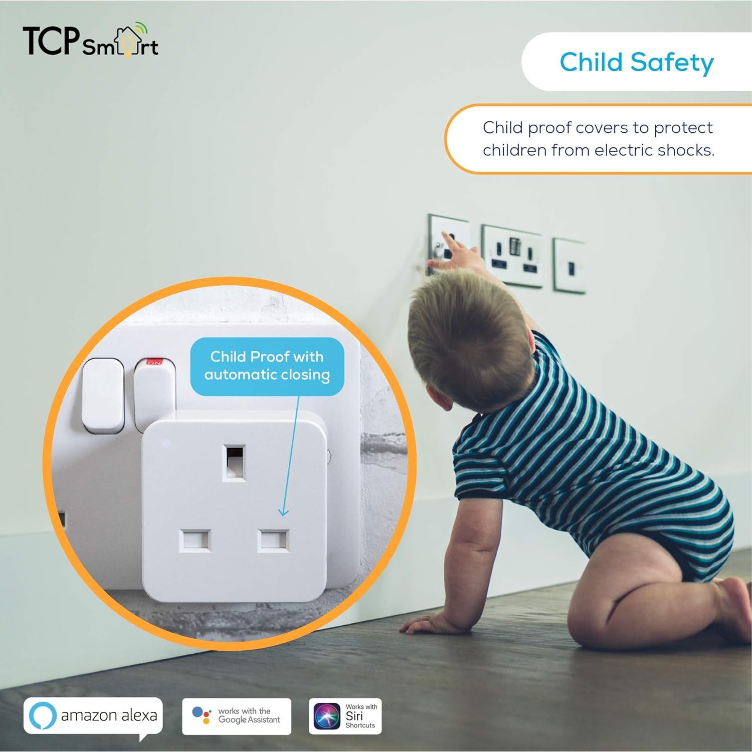 Buy TCP Smart,TCP Smart Wi-Fi Plug Socket – UK, Works with Alexa/Google/Siri, App Control, No Hub, White - Gadcet UK | UK | London | Scotland | Wales| Near Me | Cheap | Pay In 3 | Power Adapters & Chargers