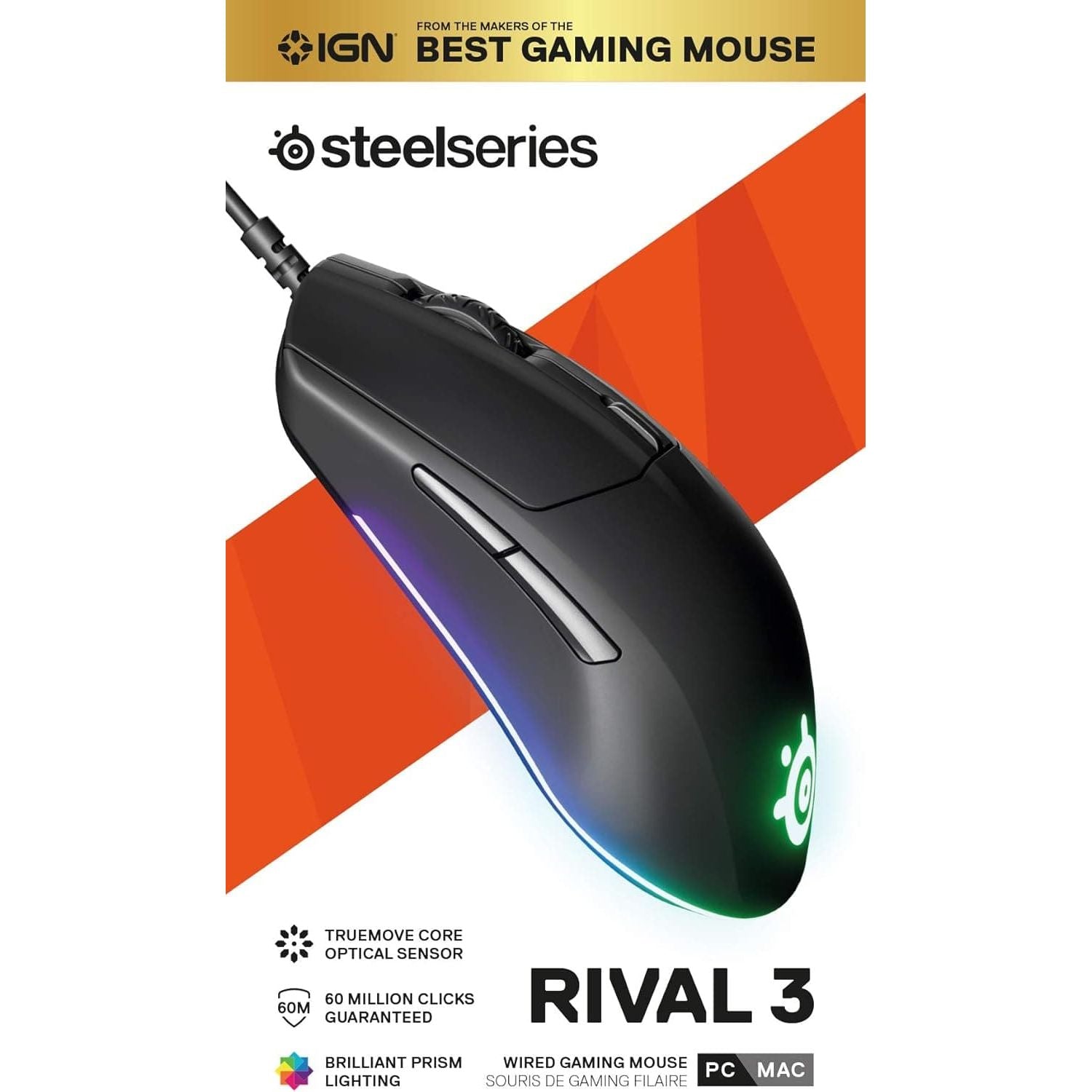 Buy SteelSeries,SteelSeries Rival 3 - Gaming Mouse - 8,500 CPI TrueMove Core Optical Sensor - 6 Programmable Buttons - Split Trigger Buttons - Black - Gadcet UK | UK | London | Scotland | Wales| Near Me | Cheap | Pay In 3 | Keyboard & Mouse