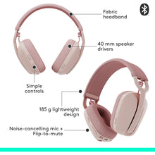 Buy Logitech,Logitech Zone Vibe 100 Wireless Over-Ear Headphones – Noise-Cancelling Mic, Multipoint Bluetooth, Pink - Gadcet UK | UK | London | Scotland | Wales| Near Me | Cheap | Pay In 3 | Headphones