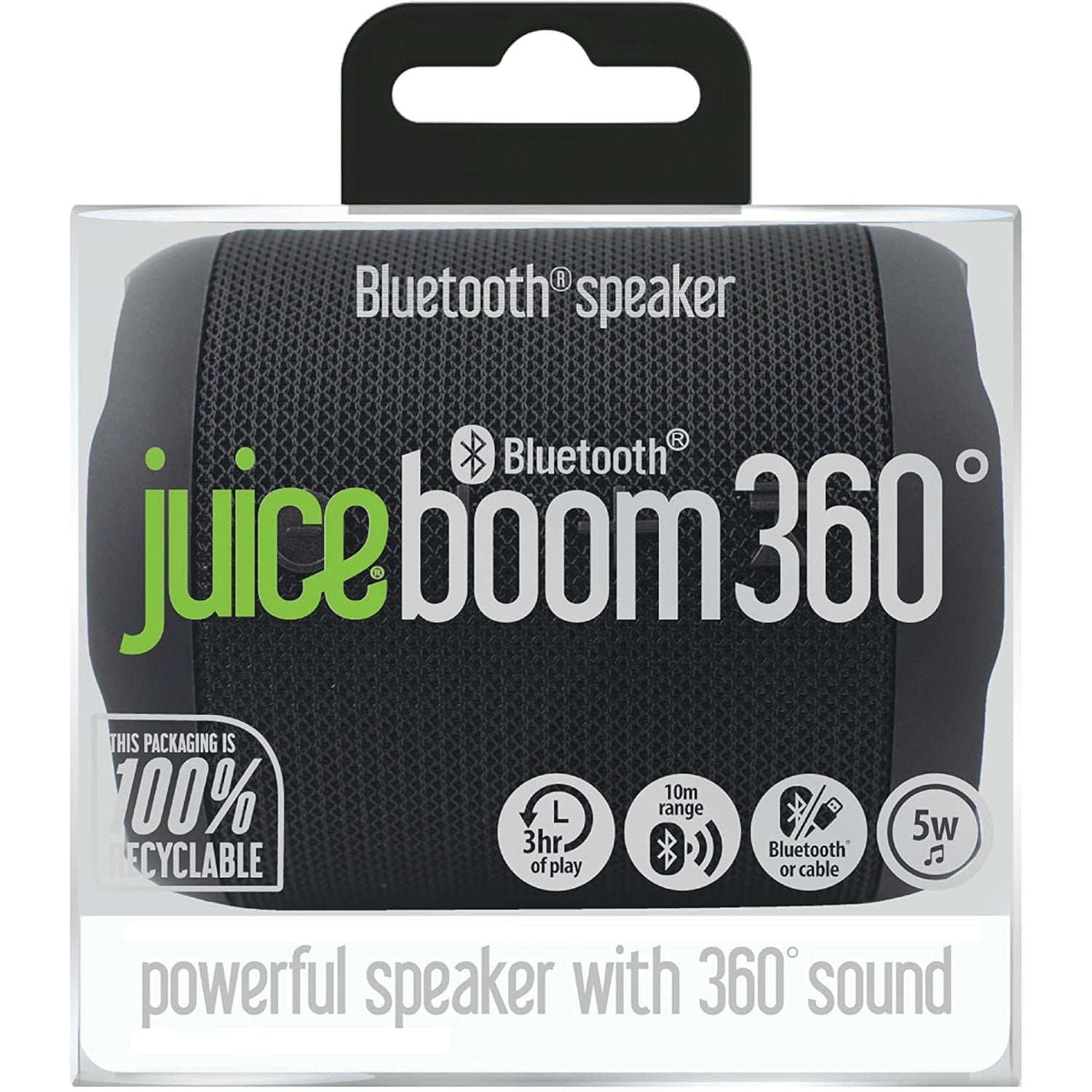 Buy Juice Boom,Juice Boom 360 Portable Bluetooth 5W Speaker – Black - Gadcet UK | UK | London | Scotland | Wales| Near Me | Cheap | Pay In 3 | Bluetooth Speakers