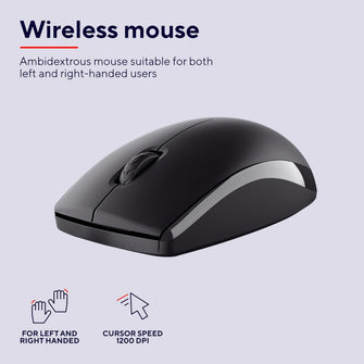 Trust Primo Wireless Keyboard and Mouse Set – Black