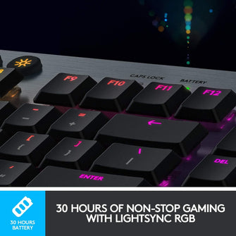 Buy Logitech,Logitech G915 LIGHTSPEED Wireless Mechanical Gaming Keyboard - GL-Tactile Key Switches, LIGHTSYNC RGB, Ultra-Thin Design, 30+ Hour Battery Life - Black - Gadcet UK | UK | London | Scotland | Wales| Near Me | Cheap | Pay In 3 | Keyboards