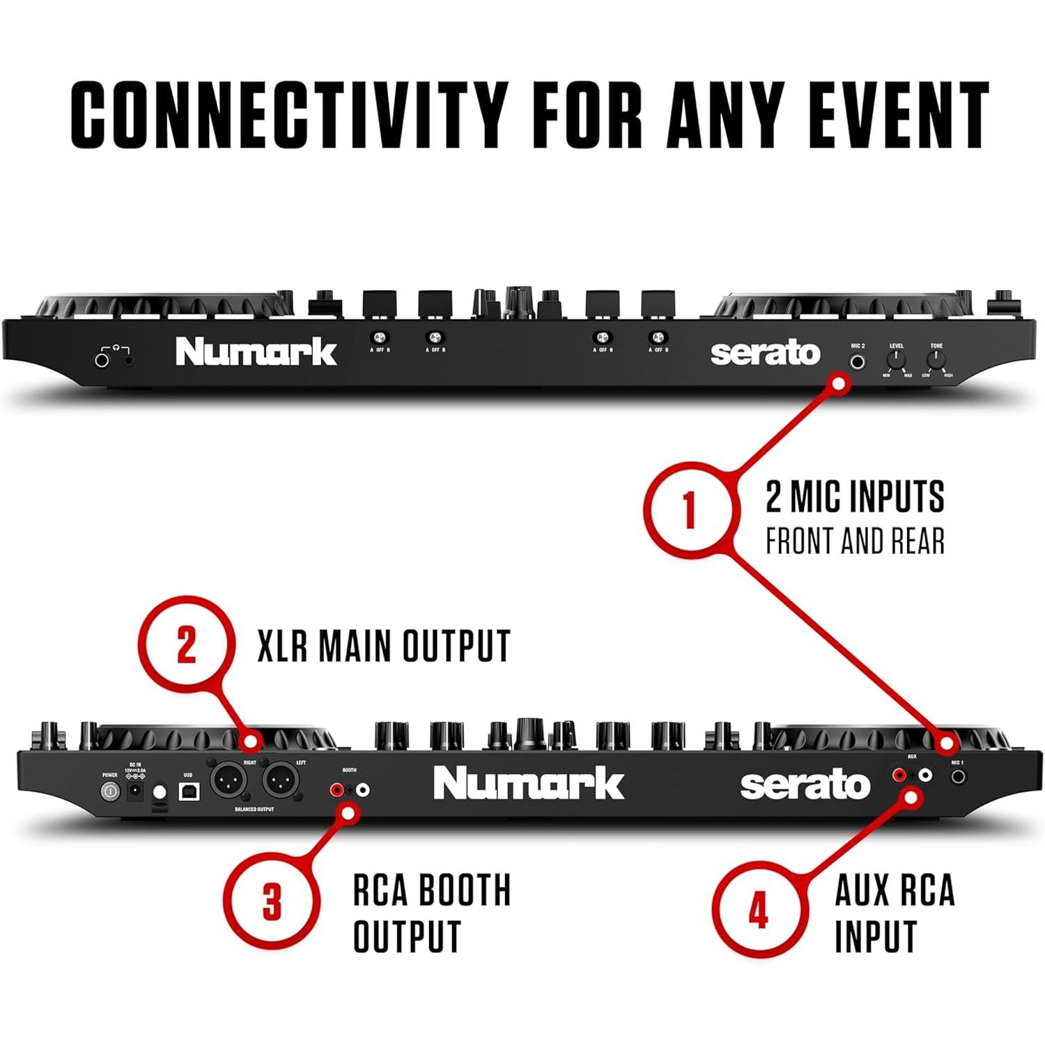 Buy Numark,Numark NS4FX Professional 4-Channel DJ Controller – High-Resolution Jog Wheel Displays, FX Paddles & Pro XLR Outputs - Gadcet UK | UK | London | Scotland | Wales| Near Me | Cheap | Pay In 3 | DJ Controllers