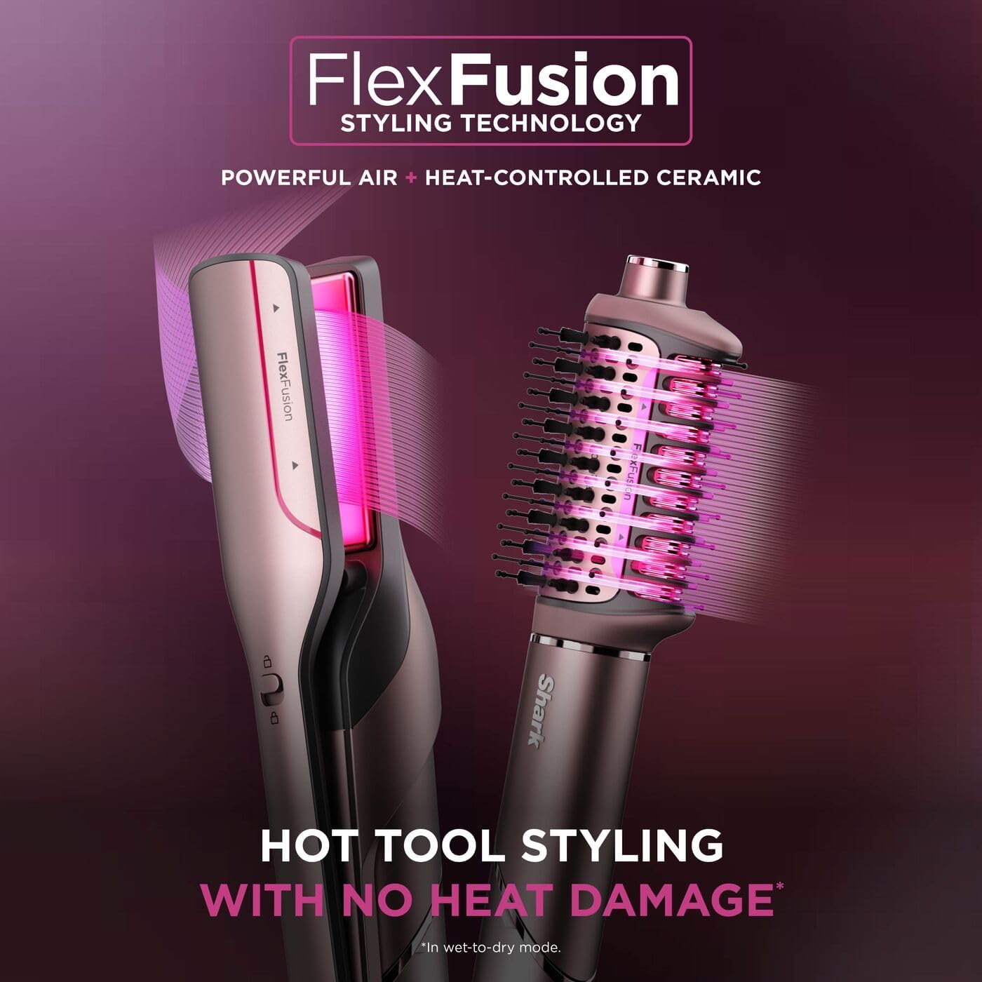 Buy Shark,Shark FlexFusion Multi-Styler (HD652SUK) – Hair Dryer & Ceramic Straightener with 5 Attachments, No Heat Damage, Scalp Shield & Storage Case – Cosmic Blush - Gadcet UK | UK | London | Scotland | Wales| Near Me | Cheap | Pay In 3 | Hair Styling Tools