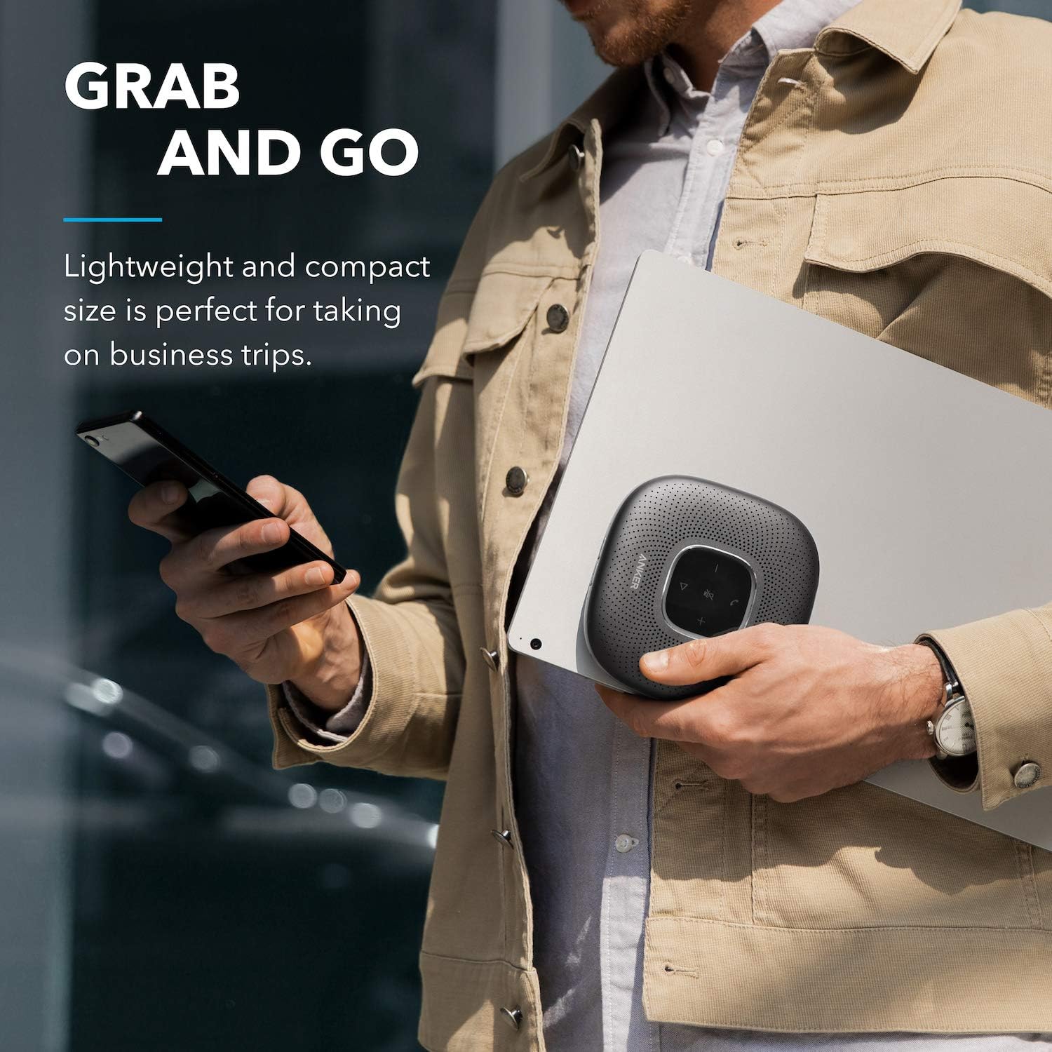 Buy Anker,Anker PowerConf Bluetooth Speakerphone - Conference Microphone - Gadcet UK | UK | London | Scotland | Wales| Near Me | Cheap | Pay In 3 | Bluetooth Speakers
