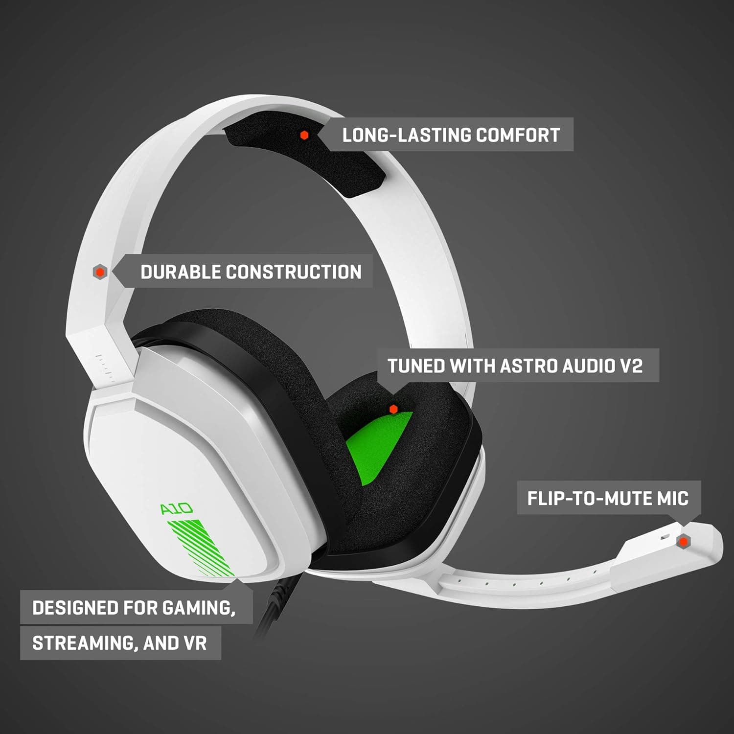 Buy Astro gaming,ASTRO Gaming A10 Wired Gaming Headset, Lightweight and Damage Resistant, ASTRO Audio, 3.5 mm Audio Jack, for Xbox Series X|S, Xbox One, PS5, PS4, Nintendo Switch, PC, Mobile - White/Green - Gadcet UK | UK | London | Scotland | Wales| Near Me | Cheap | Pay In 3 | Headphones & Headsets