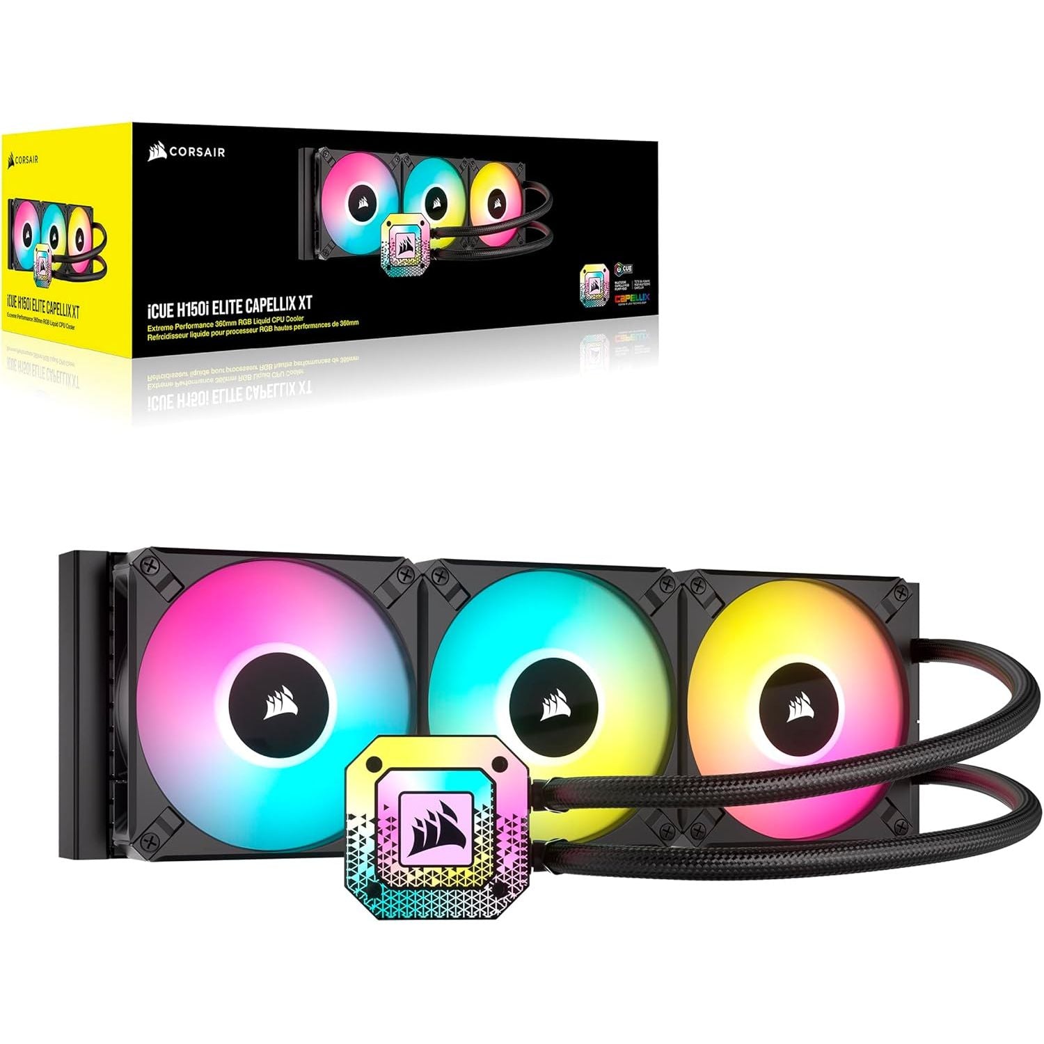 Buy Corsair,Corsair iCUE H150i ELITE CAPELLIX XT – 360mm Liquid CPU Cooler with Three AF120 RGB ELITE Fans - Gadcet UK | UK | London | Scotland | Wales| Near Me | Cheap | Pay In 3 | Computer System Cooling Parts