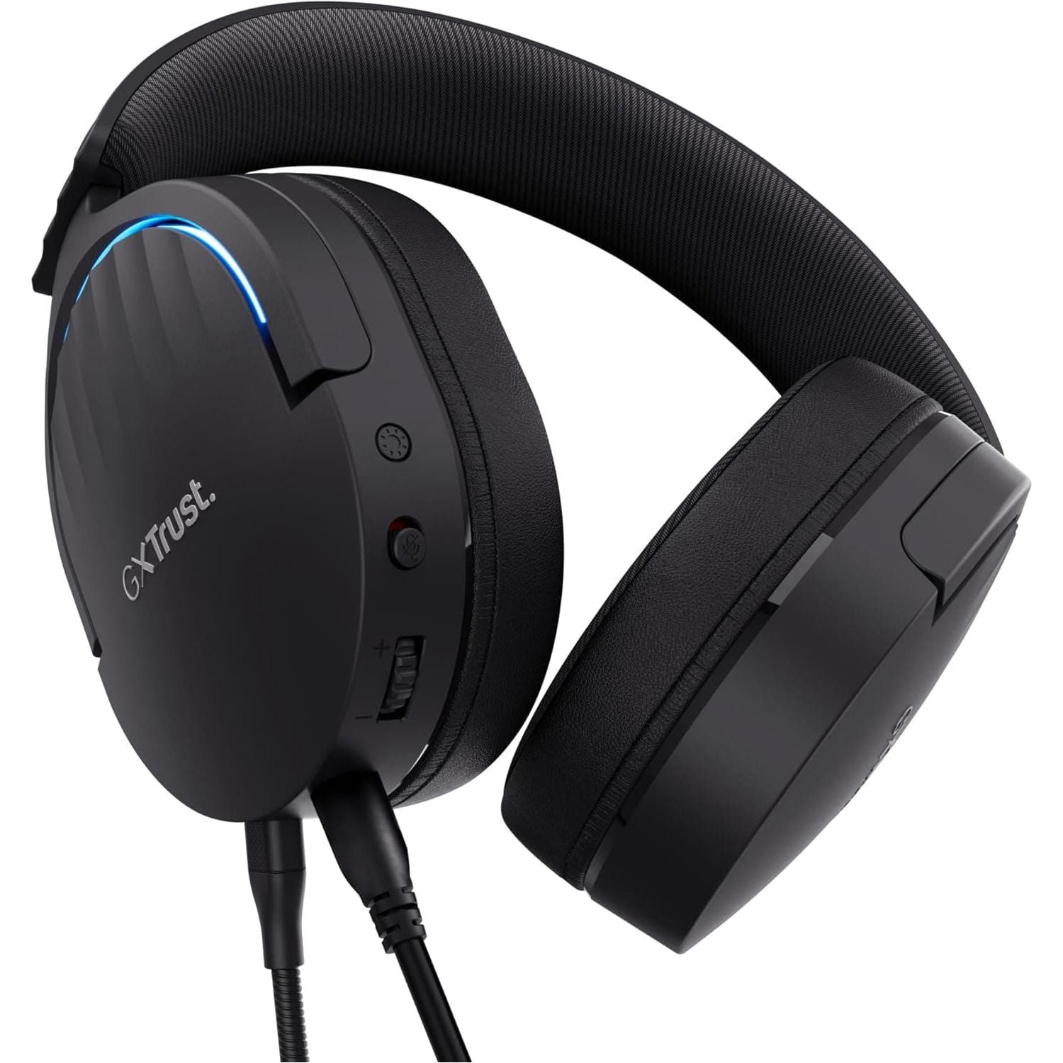 Buy Trust,Trust Gaming GXT 490 Fayzo USB Gaming Headset 7.1 Surround Sound, 50mm Drivers, 85% Recycled Plastics, RGB Over-Ear Wired Headphones, with Noise Cancelling Microphone for PC PS5 - Black - Gadcet UK | UK | London | Scotland | Wales| Near Me | Cheap | Pay In 3 | Headphones & Headsets