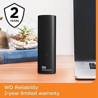 Western Digital,WD 14 TB Elements Desktop External Hard Drive - USB 3.0, Black - Gadcet.com