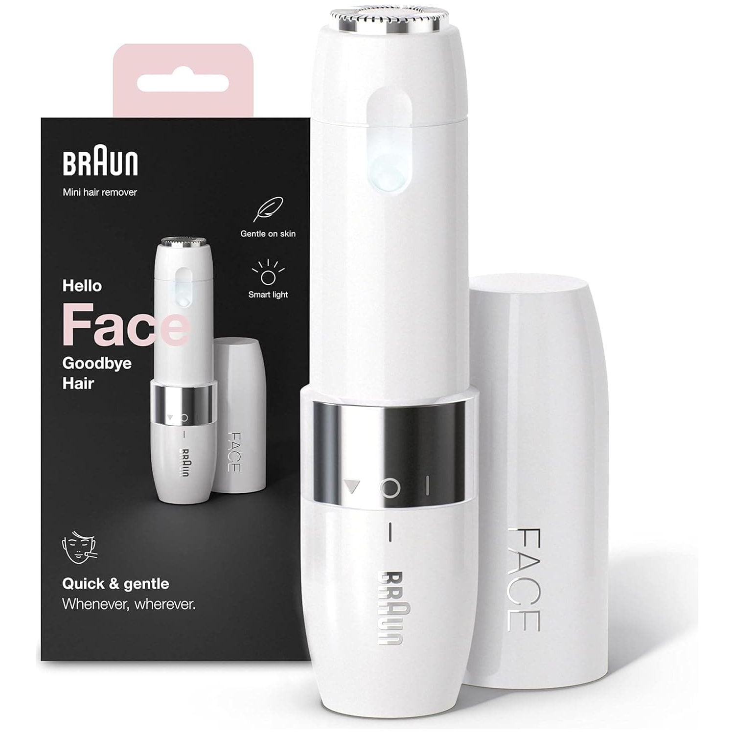 Buy Braun,Braun Face Mini Hair Remover, Facial Hair Remover for Women Mini-Sized Design For Portability, Efficient Facial Hair Removal Anytime, Anywhere, With Smart Light, Gifts For Women, FS1000, White - Gadcet UK | UK | London | Scotland | Wales| Near Me | Cheap | Pay In 3 | Health & Beauty