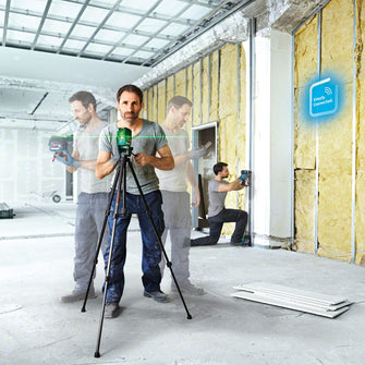 Bosch Professional 12V System Laser Level GCL 2-50 CG (1 battery 12V + charger, green laser, interior, w/app function, mount, visible working range: up to 20m, in L-Boxx)