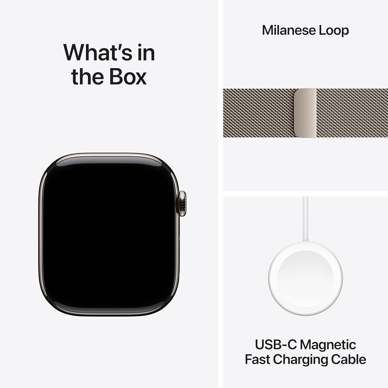 Apple Watch Series 10 GPS + Cellular 46mm – Natural Titanium Case, Natural Milanese Loop S/M, ECG & Always-On Retina Display