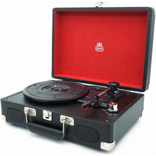 Buy GPO,GPO Soho Retro Briefcase Style 3 Speed Turntable- Black & Silver - Gadcet UK | UK | London | Scotland | Wales| Near Me | Cheap | Pay In 3 | Speakers