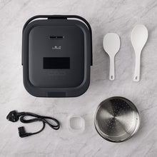 Yum Asia Hotaru 3-Cup Induction Rice Cooker – Slate Grey | Ceramic Bowl, Multi-Cooker, LED Display, UK Plug