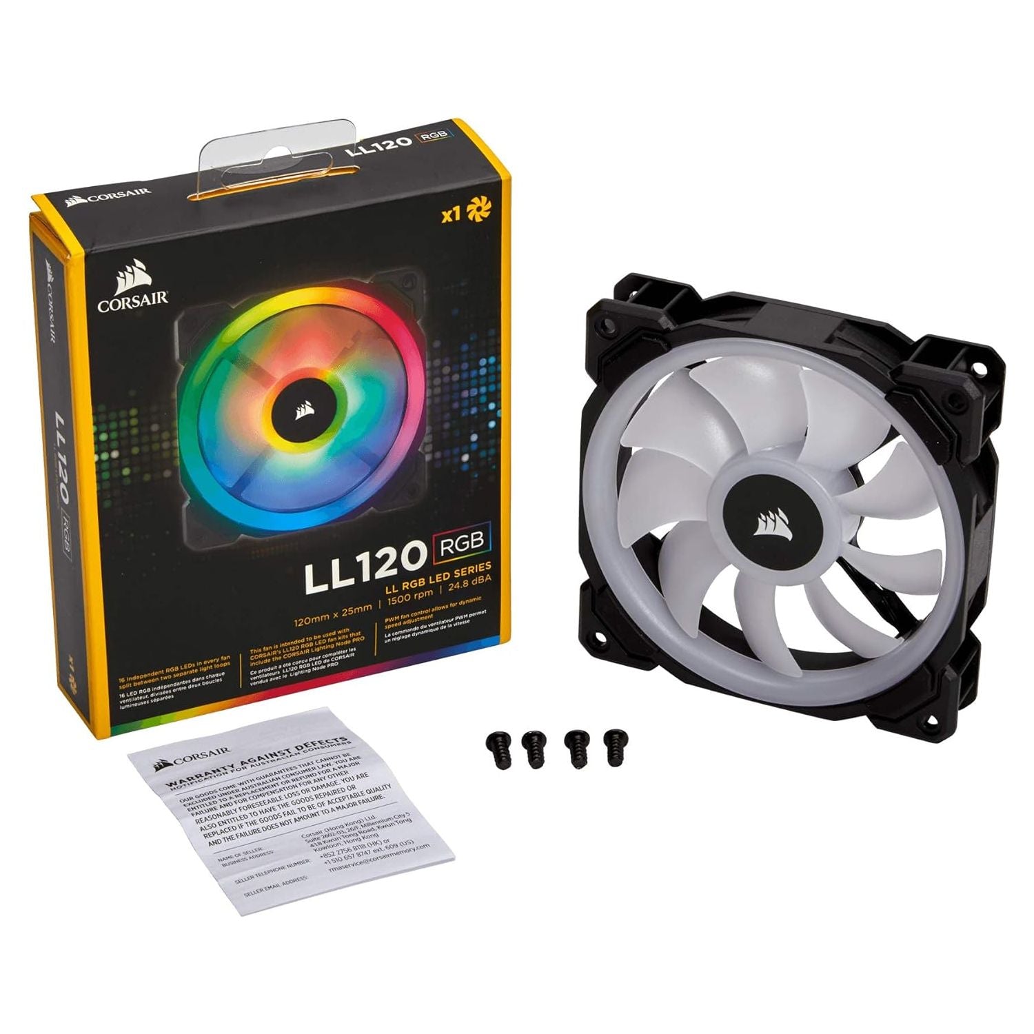 Buy Corsair,Corsair LL120 RGB 120mm Dual Light Loop PWM RGB Fan – Single Fan, Black - Gadcet UK | UK | London | Scotland | Wales| Near Me | Cheap | Pay In 3 | Computer Accessories
