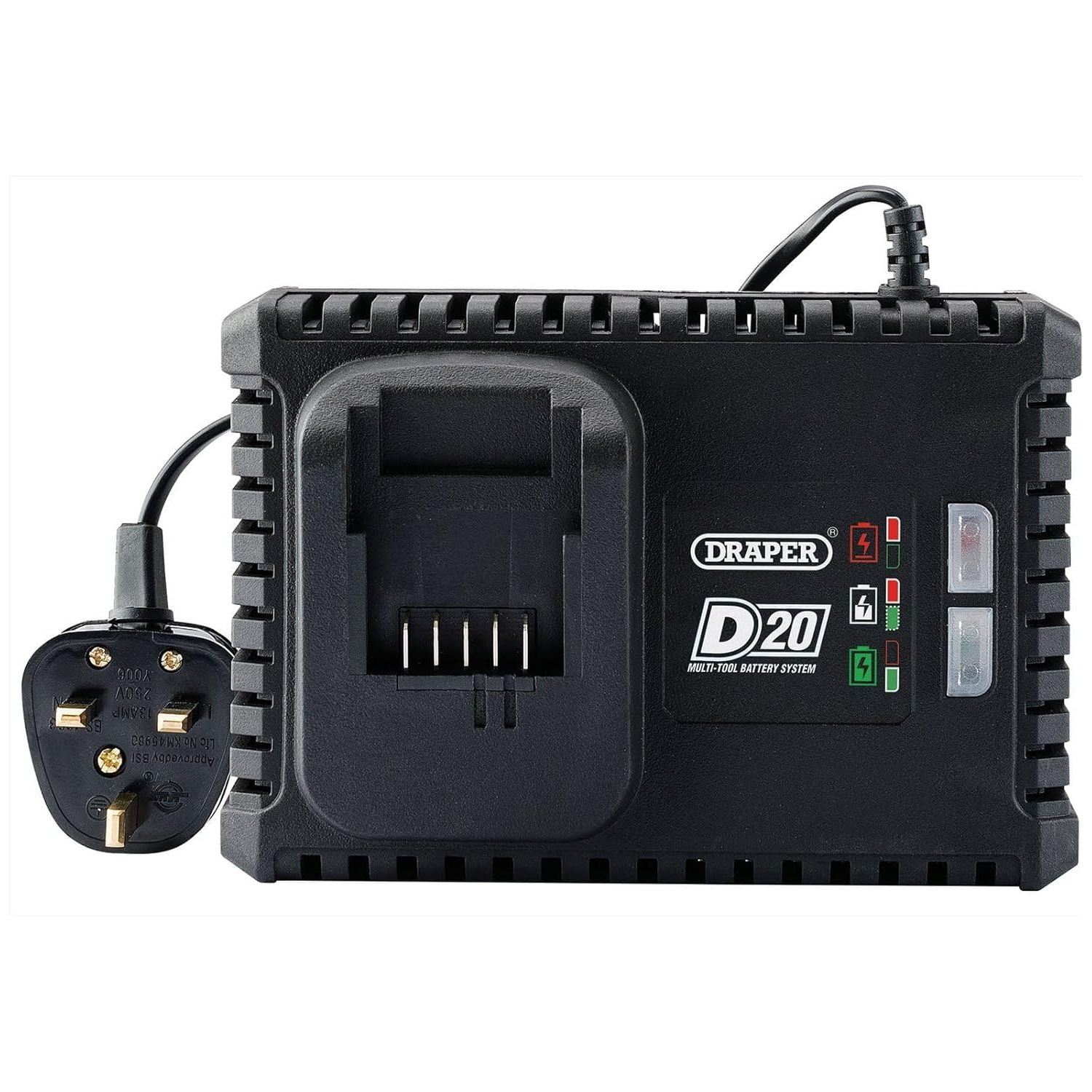 Buy Draper,Draper 55913 D20 20V Fast Battery Charger – Quick Charging for D20 Power Tool Batteries - Gadcet UK | UK | London | Scotland | Wales| Near Me | Cheap | Pay In 3 | Batteries