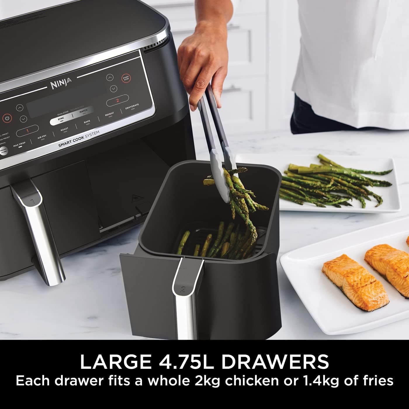 Buy Ninja,Ninja Foodi MAX Dual Zone Air Fryer Smart Cook System, 9.5L - Black - Gadcet UK | UK | London | Scotland | Wales| Near Me | Cheap | Pay In 3 | AIR FRYER / GRILL