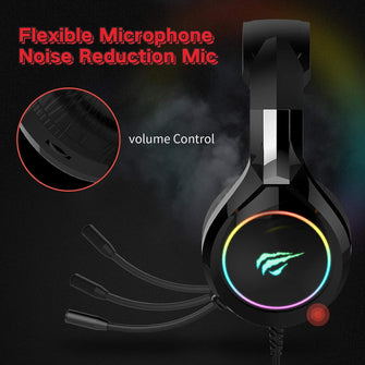 Buy Havit,havit RGB Wired Gaming Headset PC USB 3.5mm XBOX / PS4 / PS5 Headsets with 50MM Driver, Surround Sound & HD Microphone, XBOX Computer Laptop, Black - Gadcet UK | UK | London | Scotland | Wales| Ireland | Near Me | Cheap | Pay In 3 | Headphones & Headsets