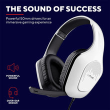 Buy Trust,Trust Gaming GXT 415W Zirox Lightweight Gaming Headset with 50mm Drivers for PC, Xbox, PS4, PS5, Switch, Mobile, 3.5 mm Jack, 2m Cable, Foldaway Microphone, Over-Ear Wired Headphones - White - Gadcet UK | UK | London | Scotland | Wales| Near Me | Cheap | Pay In 3 | Headphones & Headsets