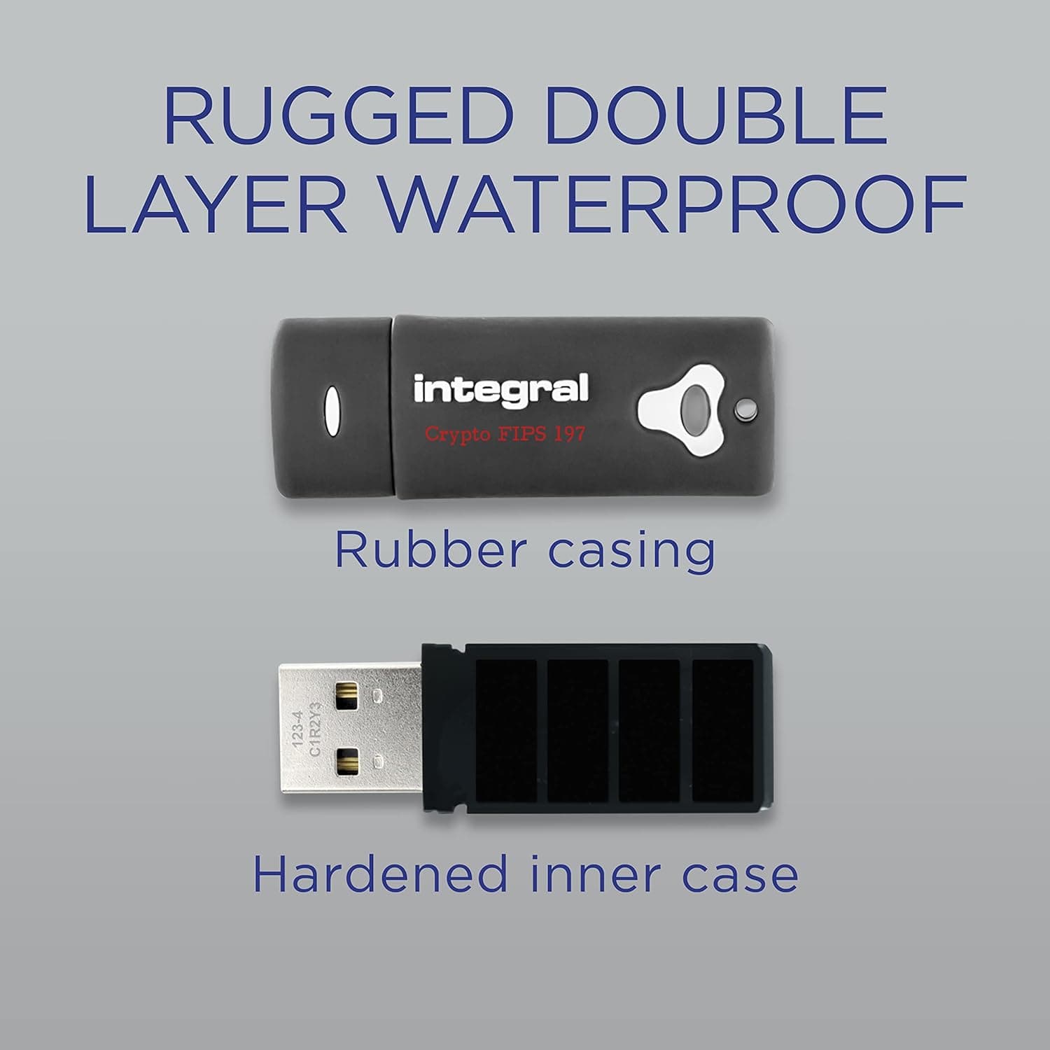 Buy Integral,Integral 8GB Crypto-197 256-Bit Hardware Encrypted 3.0 USB Secure Flash Memory Drive - Certified to FIPS 197, Brute-Force Password Attack Protection & Rugged Double-layer Waterproof Design - Gadcet UK | UK | London | Scotland | Wales| Ireland | Near Me | Cheap | Pay In 3 | Computer Accessories