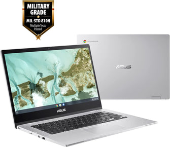 ASUS,Asus Chromebook CX1400CN Intel N3350/BGA 4GB RAM, 64GB Storage eMMC, Chrome OS - Transparent Silver - Gadcet.com