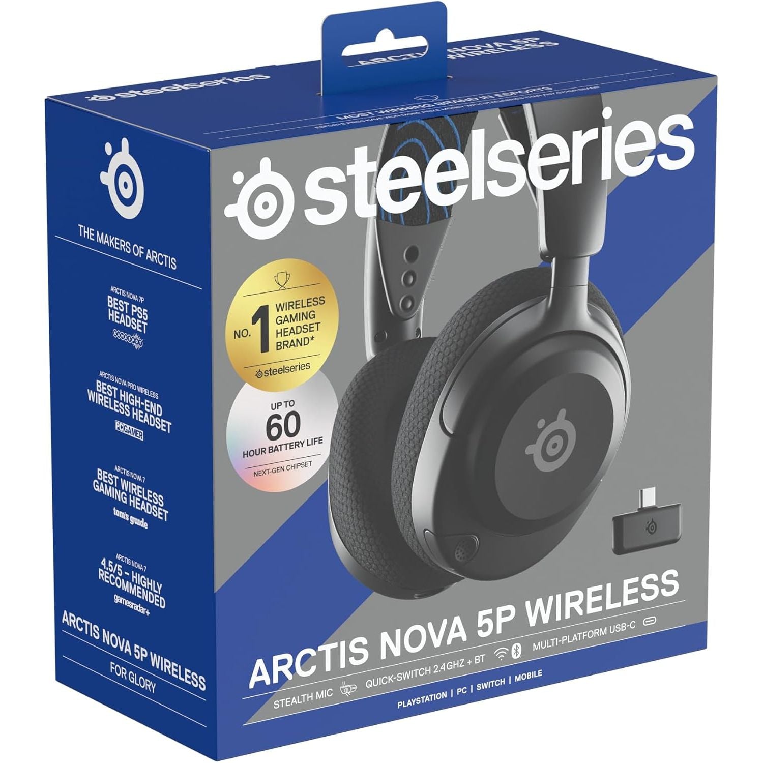 Buy SteelSeries,SteelSeries Arctis Nova 5P Wireless Gaming Headset for PS5, 100+ Audio Presets, 60H Battery, 2.4GHz/BT, ClearCast Gen2 Mic, PS4, PC, Switch, Mobile - Gadcet UK | UK | London | Scotland | Wales| Near Me | Cheap | Pay In 3 | Headsets