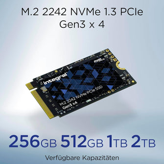 Buy Integral,Integral 512GB M.2 NVMe 2242 PCIe Gen3 x4 SSD – READ speed up to 3300MB/s, WRITE speed up to 2700MB/s – Internal Solid State Drive. PC, NUC, Ultra-thin laptop and tablet compatible - Gadcet UK | UK | London | Scotland | Wales| Near Me | Cheap | Pay In 3 | RAM