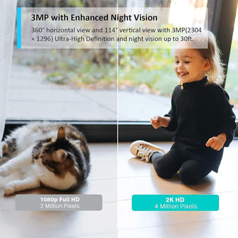 Buy TP-Link,Tapo 2K 3MP Pan Tilt Security Camera, Baby/Pet Dog AI Monitor, Smart Motion Detection & Tracking,2-Way Audio, Night Vision, Cloud & SD Card Storage, Works with Alexa & Google Home(Tapo C210) - Gadcet UK | UK | London | Scotland | Wales| Ireland | Near Me | Cheap | Pay In 3 | Security Safe Accessories
