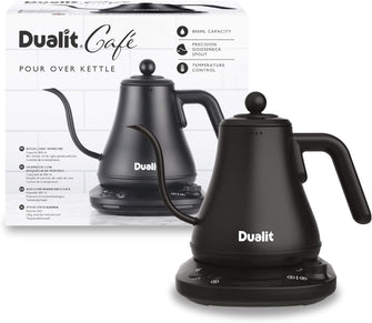 Buy DUALIT,Dualit Pour Over Fast Boil Electric Kettle - Matt Black -Gooseneck Precision Spout - Digital Display Screen - Highly Energy Efficient 800ml Capacity - 72960 - Gadcet UK | UK | London | Scotland | Wales| Ireland | Near Me | Cheap | Pay In 3 | Electric Kettles
