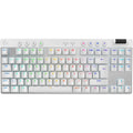 Logitech G PRO X TKL LIGHTSPEED Wireless Gaming Keyboard – Ultra Portable, LIGHTSYNC RGB, GX Brown Switches, UK Layout, White