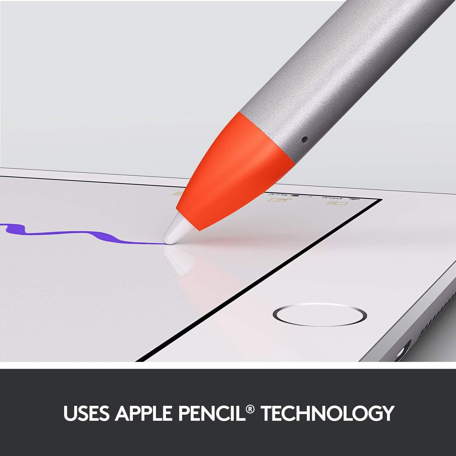 Buy Logitech,Logitech Crayon Digital Pencil for all iPads (2018 releases and later) with Apple Pencil technology, anti-roll design, and dynamic smart tip - Silver/Orange - Gadcet UK | UK | London | Scotland | Wales| Ireland | Near Me | Cheap | Pay In 3 | Tablet Computer Parts