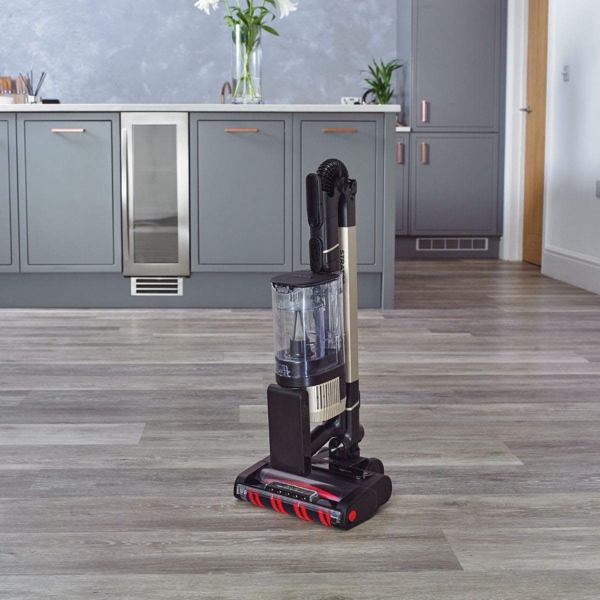 Shark Stratos Cordless Stick Vacuum Cleaner, Charcoal/Rose Gold IZ400UK