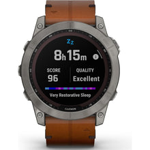 Buy Garmin,Garmin Fenix® 7X Sapphire Solar Edition Titanium with Chestnut Graphite Band Smartwatch - Gadcet UK | UK | London | Scotland | Wales| Ireland | Near Me | Cheap | Pay In 3 | Watches