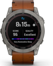 Buy Garmin,Garmin Fenix® 7X Sapphire Solar Edition Titanium with Chestnut Graphite Band Smartwatch - Gadcet UK | UK | London | Scotland | Wales| Ireland | Near Me | Cheap | Pay In 3 | Watches