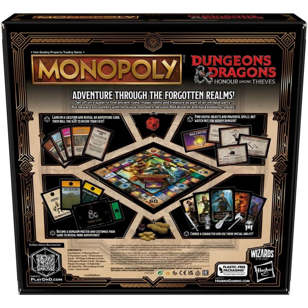 Buy Gadcet UK,Monopoly Dungeons & Dragons: Honor Among Thieves Game, Inspired by the Movie, D&D Board Game for 2-5 Players - Gadcet UK | UK | London | Scotland | Wales| Ireland | Near Me | Cheap | Pay In 3 | Games and Toys