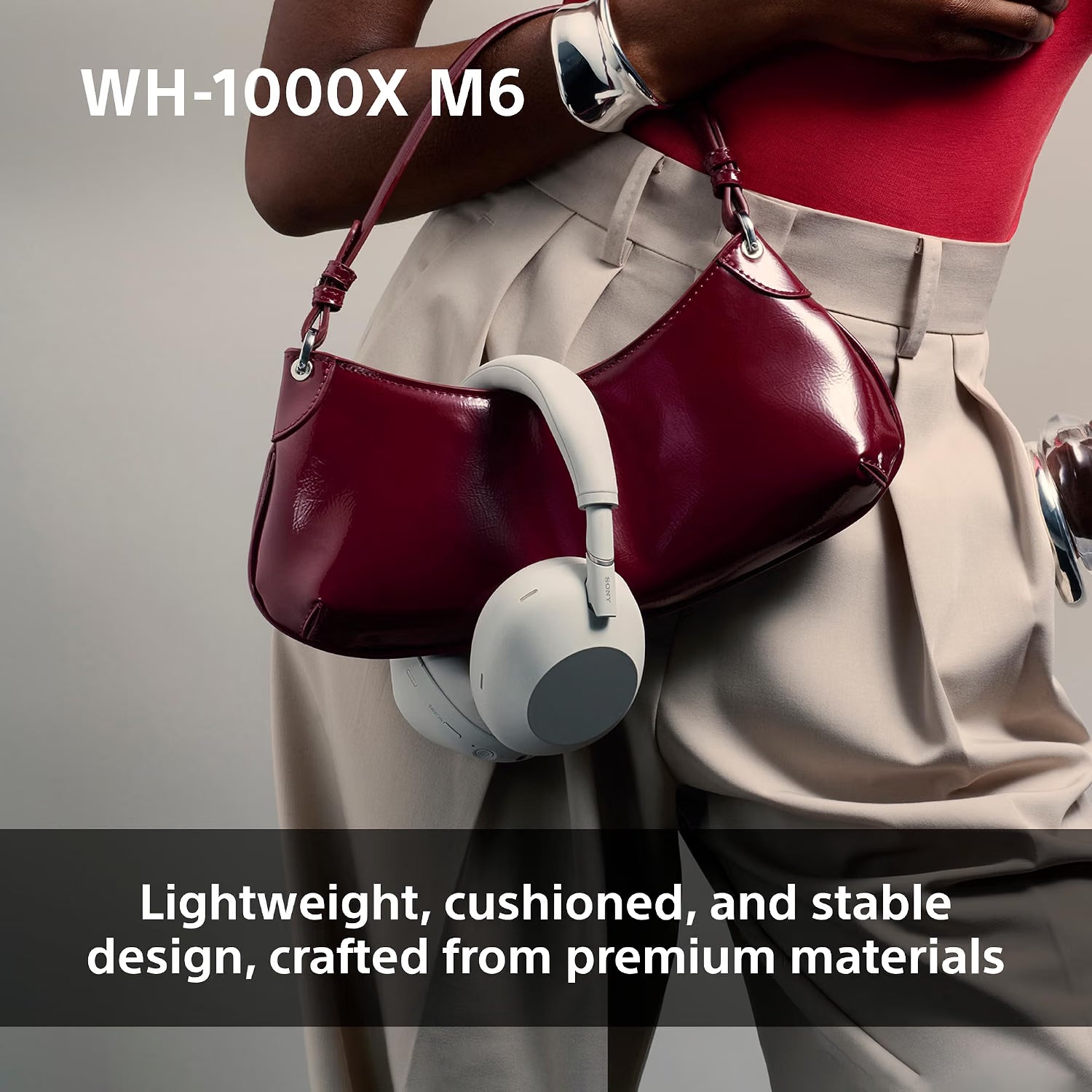 Sony WH-1000XM6 Wireless Noise Cancelling Over-Ear Headphones – Sandstone, Hi-Res Audio, 30-Hour Battery
