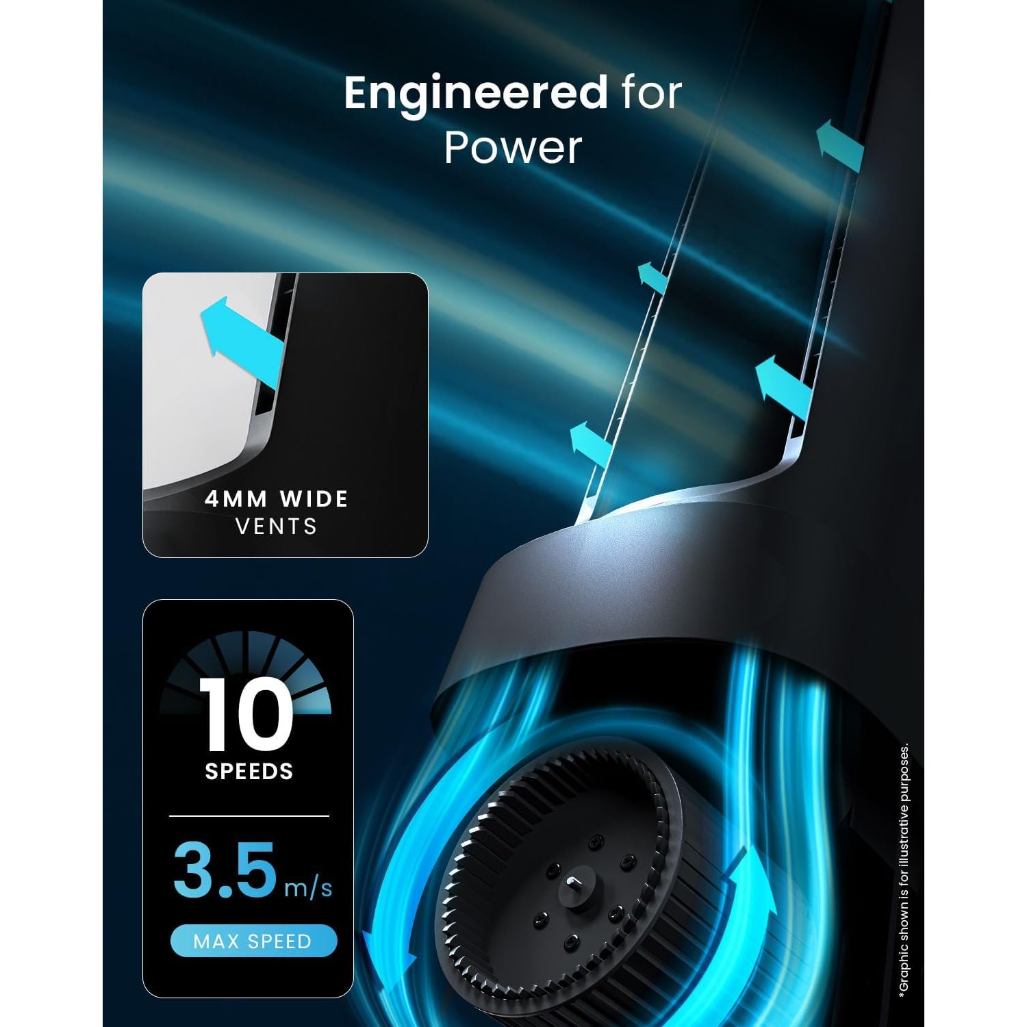 Buy Pro Breeze,Pro Breeze 41" Bladeless Tower Fan with Air Purifier Black EU – Ultra Quiet Portable Standing Fan with HEPA13 Filter, Remote Control, LED Display & 10 Speeds - Gadcet UK | UK | London | Scotland | Wales| Near Me | Cheap | Pay In 3 | Tower Fans