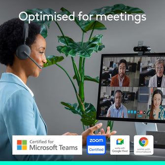 Logitech Brio 4K Webcam for Business – Windows Hello, Auto-Light Correction, Noise-Cancelling, Graphite