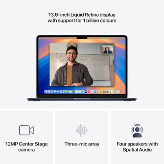 Apple MacBook Air 13" (2025, M4) – 16GB RAM, 256GB SSD, Liquid Retina Display, Midnight