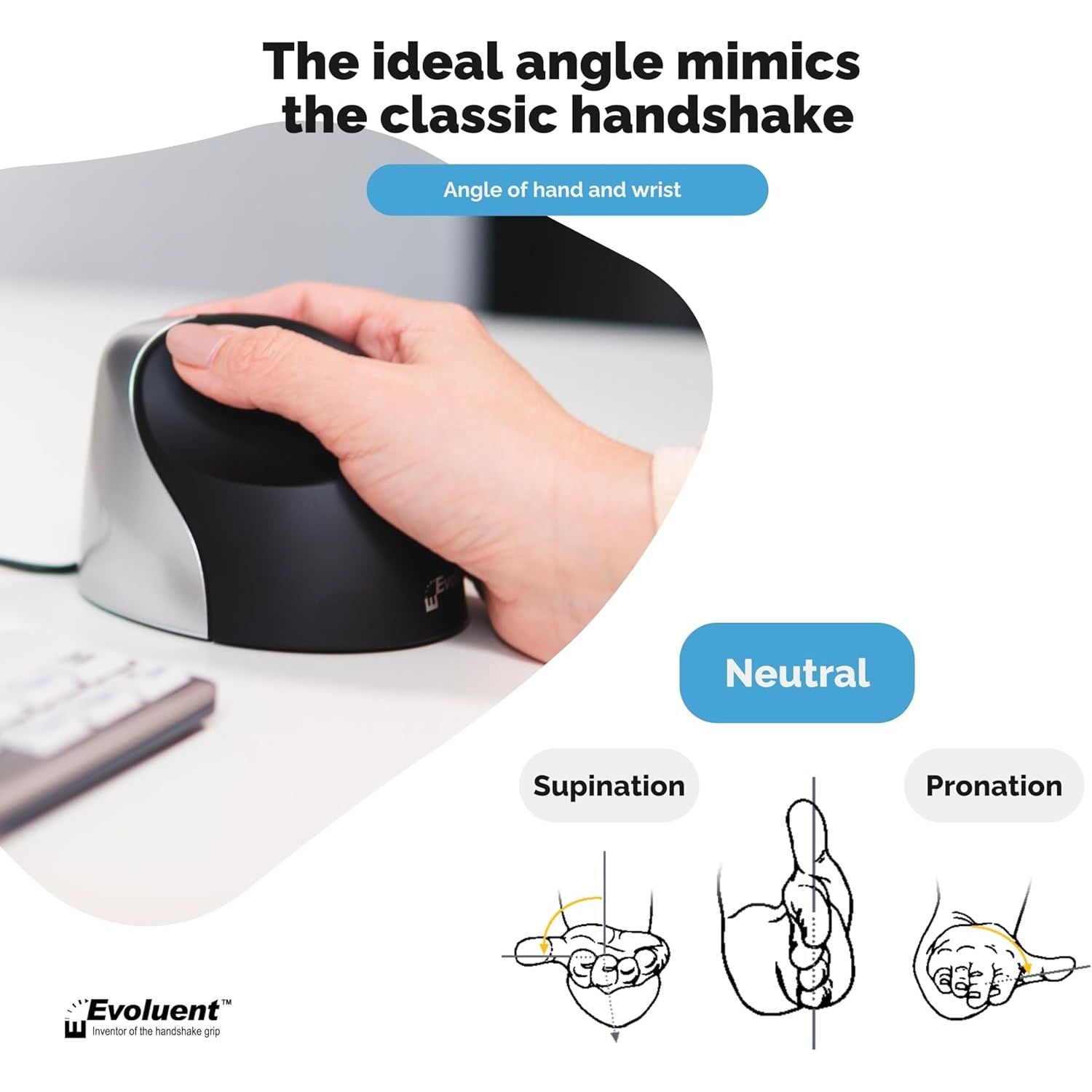 Buy Evoluent,Evoluent Right Handed Vertical Mouse 3 Ergonomic Mouse - Gadcet UK | UK | London | Scotland | Wales| Near Me | Cheap | Pay In 3 | Mice & Trackballs