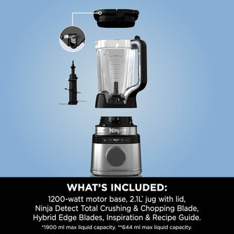 Ninja Detect Power Blender Pro TB201UK – 1200W, 2L Jug, Smoothie & Frozen Drink Blender, Black