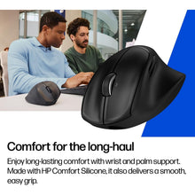 HP Tilt Ergonomic Mouse 720M Rechargeable Wireless + Bluetooth Mouse | Ultra-fast Rechargeable Supercapacitor | 1 Month Usage from a 3-Minute Charge | 7 Programmable Buttons | 6000 DPI Sensor | Black
