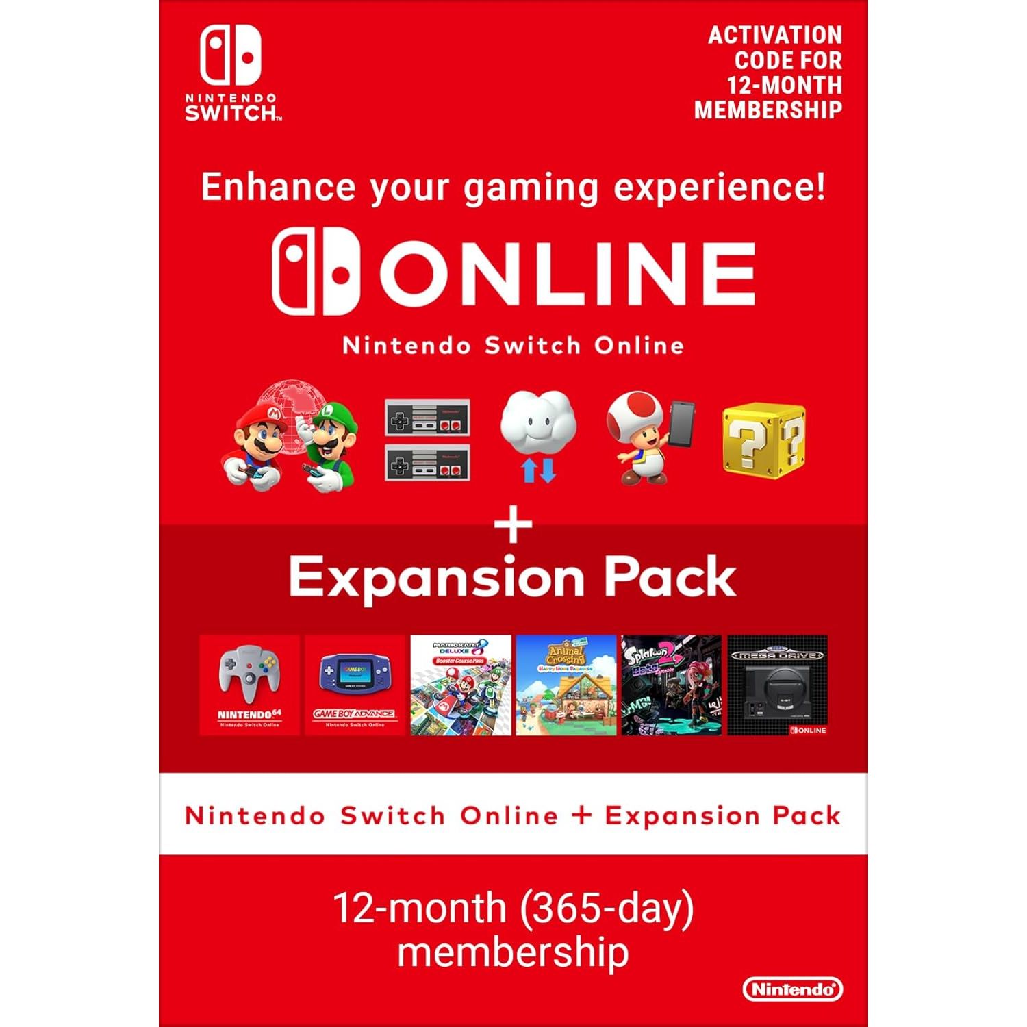 Buy Nintendo Switch,Nintendo Switch Online + Expansion Pack (Individual Membership) – Digital Download Code - Gadcet UK | UK | London | Scotland | Wales| Near Me | Cheap | Pay In 3 | Video Game Software
